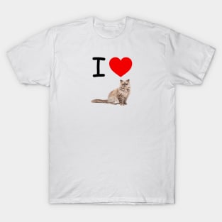 I HEART  PERSIAN CAT T-Shirt